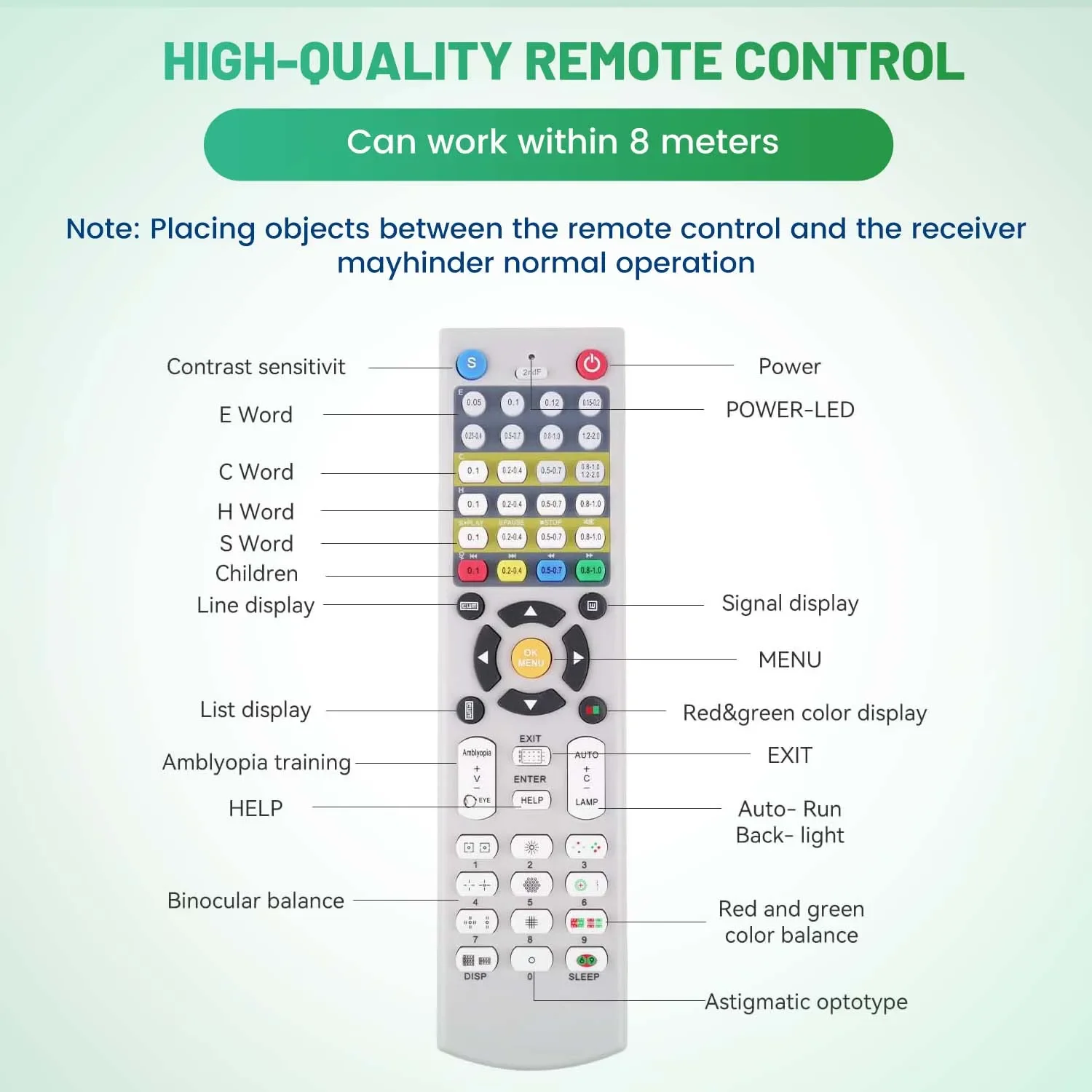 21.5 Inch LCD Digital Visual Acuity Chart Optical Testing Monitor Eye Testing Chart Optotype Display